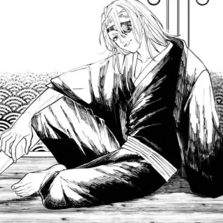 🪄 d8aad5ce Anime, Manga, Karakter, Duduk, Kimono whatsapp sticker