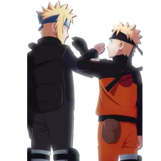 😊 3b59b60b Naruto Anime, Cartoon, Vater, Sohn, Minato, Uzumaki telegram sticker
