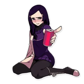 😊 2f1aedaf Anime, Femme, Soda, Fille, Boisson telegram sticker