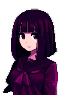 😐 14f2b0de アニメ, ピクセルアート, 女子高生, 漫画, ドット絵 telegram sticker