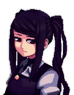 😐 df1cf376 アニメ, 女の子, ピクセルアート, かわいい, ポートレート telegram sticker