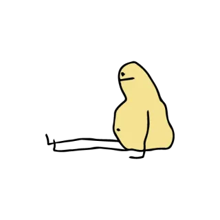 😐 4af9e81b Blob, Personagem, Desenho animado, Simples, Figura telegram sticker