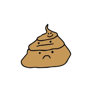 💩 77c2f9fc emoji cocô, emoji, fofo, marrom, desenho animado, triste, feliz telegram sticker