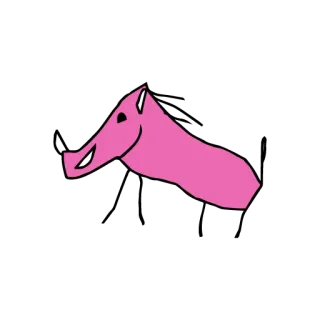 💃 cf63810c porco, animal, rosa, desenho animado, ilustração telegram sticker