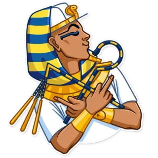 🖕 31d7c9f8 egyptisch, farao, cartoon, oud egypte, personage, sticker telegram sticker