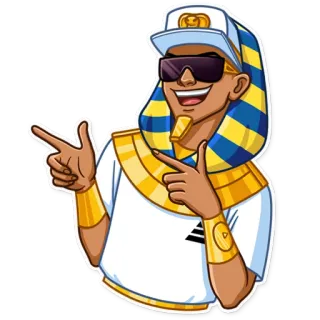 🙌 9413a8c1 farao, Egypte, koning, cartoon, personage, egyptisch telegram sticker