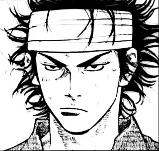 β 17d833ed Hisashi Mitsui Slam Dunk anime, manga, basketball, sports, serious, athlete telegram sticker