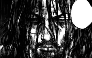 β 2af122ee Miyamoto Musashi Vagabond samurai, manga, warrior, sword, musashi telegram sticker