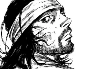 β 4020e5a2 Miyamoto Musashi Vagabond manga, swordsman, vagabond, musashi, samurai telegram sticker