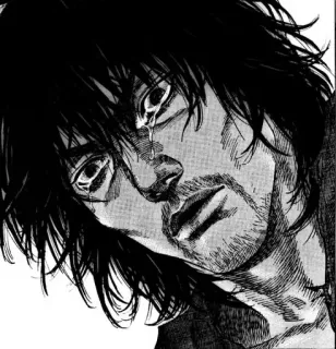 β 405b77af Miyamoto Musashi Vagabond manga, crying, samurai, vagabond, musashi, miyamoto telegram sticker
