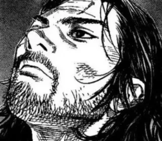 β 4168262d Miyamoto Musashi Vagabond manga, warrior, samurai, musashi, vagabond, historical, sword telegram sticker