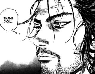 β 699e6eaf Thank you... manga, thank you, appreciation, serious, man telegram sticker