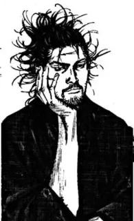 β 982f1af2 Miyamoto Musashi Vagabond manga, samurai, vagabond, musashi, miyamoto telegram sticker