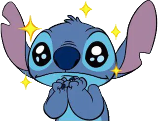😔 22f8de4e Stitch Стич, милый, блестящий, мультфильм, Дисней, персонаж telegram sticker