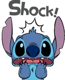 😵 3f1fdf7c Stitch Lilo & Stitch Shock! disney, мультфильм, стич, шок, лило и стич, в шоке, персонаж telegram sticker