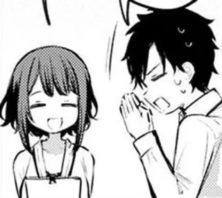 🥶 f8700cf6 애니메이션, 만화, 만화영화, 커플, 연애, 행복한, 웃는 telegram sticker