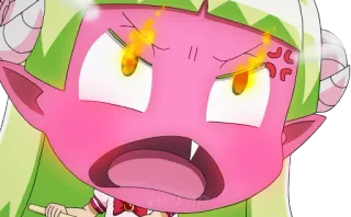 👹 4ff36e8b Anime, Dämon, Wütend, Cartoon, Niedlich, Monster, Kunstfigur telegram sticker