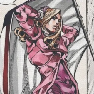 🌟 563ac938 Funny Valentine JoJo's Bizarre Adventure アニメ, マンガ, キャラクター, ピンク, 愛国的, 大統領 whatsapp sticker