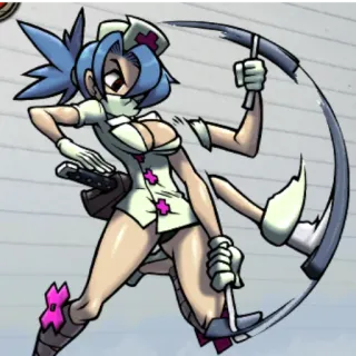 🌡 1d820903 Valentine Skullgirls Anime, Infirmière, Jeu vidéo, Personnage, Jeu de combat whatsapp sticker
