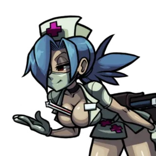 🌡 228df276 Valentine Skullgirls Anime, Jeu vidéo, Infirmière, Zombie whatsapp sticker