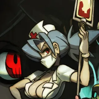 🌡 48c29f03 Valentine Skullgirls saint-valentin, skullgirls, infirmière, jeu vidéo, jeu de combat, personnage whatsapp sticker