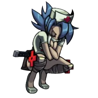 🌡 4d2e26f7 Valentine Skullgirls Anime, Jeu vidéo, Arme, Infirmière whatsapp sticker