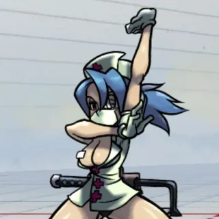 🌡 ca719f8a Valentine Skullgirls infirmière, jeu vidéo, dessin animé, animé whatsapp sticker