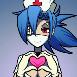 🌡 cc48c4e8 Valentine Skullgirls Anime, Infirmière, Saint-Valentin, Skullgirls, Jeu vidéo, Personnage whatsapp sticker