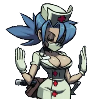 🌡 f891acbf Valentine Skullgirls Infirmière, Anime, Jeu, Combat, Skullgirls, Valentine, Personnage whatsapp sticker