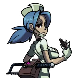 🌡 fc7dc1cc Valentine Skullgirls infirmière, animé, jeu, animé, dessin animé whatsapp sticker