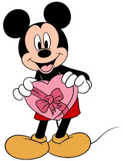 💝 aef2bfea Mickey Mouse Микки Маус, Дисней, Мультфильм, Сердце, Любовь, День святого Валентина whatsapp sticker