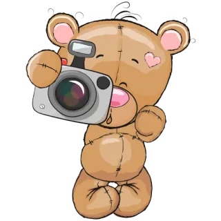 ❤ 03abf2f2 gấu bông, máy ảnh, nhiếp ảnh, hoạt hình, dễ thương, động vật telegram sticker