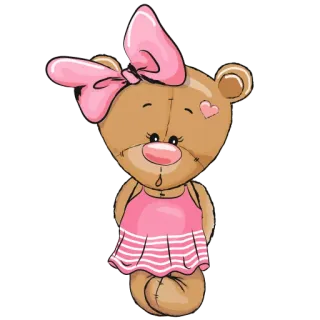 😍 db639f73 gấu bông, hoạt hình, dễ thương, hồng, động vật, kawaii, đồ chơi telegram sticker