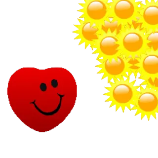 ☀️ 8a6db63d hati, smiley, gigi, positif, matahari, senang telegram sticker