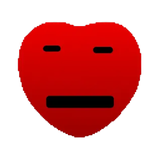 😑 ac8bddd4 hati, emoji, merah, wajah, tanpa ekspresi, emosi telegram sticker