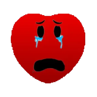 😢 d65791d0 hati, sedih, menangis, emosional, perasaan, hati merah telegram sticker
