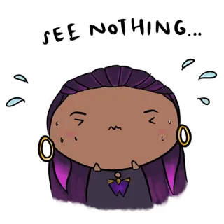 🙈 03e7ecb8 SEE NOTHING... Cartoon, Meme, Sticker, Ausdruck, Angst telegram sticker