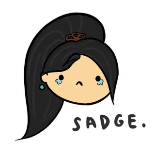😢 8caccb89 SADGE. traurig, weinen, emote, Cartoon, Sticker, Meme telegram sticker