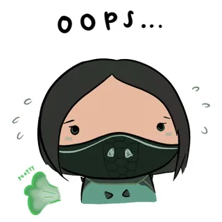 👉 8e619a57 OOPS... ups, süß, figur, sticker telegram sticker