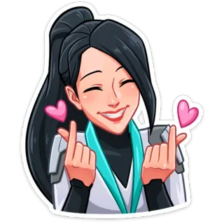 🥰 71c01c46 Sage Valorant salvia, valorant, gioco, cuore, gamer whatsapp sticker