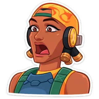 😳 8b54733c videogioco, agente, valorant, scioccato, stupito, faccia whatsapp sticker