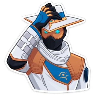 😌 bb47a756 Cypher Valorant videogioco, personaggio, agente, spia, tattico whatsapp sticker
