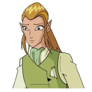 🤥 67d2049f elf, cartoon, portrait, fantasy, male telegram sticker