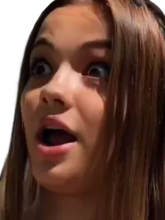 😯 1deb89ec shocked, surprised, reaction, woman, portrait whatsapp sticker