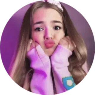 😊 3463a906 girl, cute, portrait, teen, pink whatsapp sticker