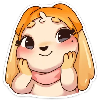 ☺️ 4fa23e86 chien, mignon, dessin animé, adorable, autocollant, joyeux, animal de compagnie telegram sticker