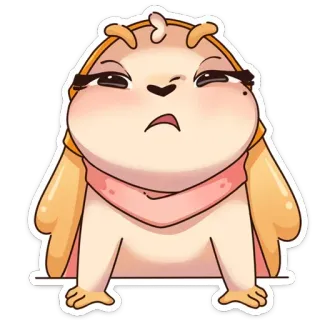 😡 5c6ea8fe Dessin animé, Sticker, Mignon, Animal, Jaune telegram sticker