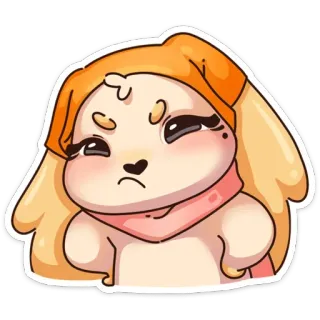 😡 7180ecd8 animal, mignon, chien, animal de compagnie, kawaii, dessin animé telegram sticker