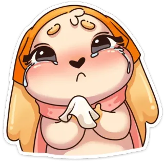 😢 ac3ddda3 pleurer, triste, émotions, dessin animé, larmes, contrarié telegram sticker