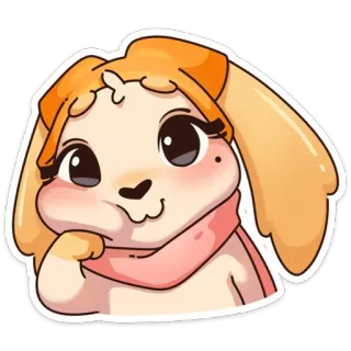 ☺️ b123e1e5 Isabelle Animal Crossing Isabelle, Animal Crossing, mignon, kawaii, chien, dessin animé telegram sticker